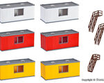 Kibri H0 - 38627 - H0 Gebäude-Container, 6 Stück - Artikelbild