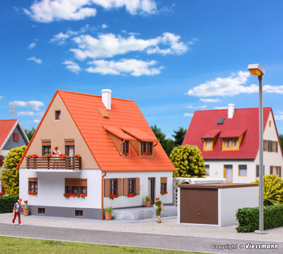 Kibri H0 - 38748 - H0 Einfamilienhaus mit Terrasse, Garage und Pergola - Artikelbild
