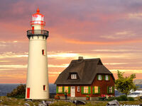 Kibri H0 - 39153 - H0 Leuchtturm Hiddensee mit Nebengebäude