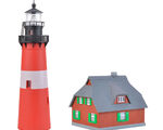 Kibri H0 - 39166 - H0 Leuchtturm Hörnum Sylt mit Nebengebäude - Artikelbild