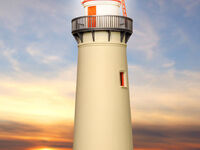 Kibri H0 - 39170 - H0 Leuchtturm mit LED-Leuchtfeuer, Funktionsbausatz