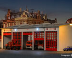 Kibri H0 - 39219 - H0 Fahrzeughalle Berufsfeuerwehr - Artikelbild