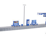 Kibri H0 - 39557 - H0 Moderner Bahnsteig mit LED-Beleuchtung - Artikelbild