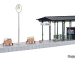 Kibri H0 - 39564 - H0 Bahnsteig Zell an der Mosel mit LED-Beleuchtung, Funktionsbausatz - Artikelbild