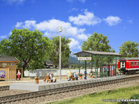 Kibri H0 - 39564 - H0 Bahnsteig Zell an der Mosel mit LED-Beleuchtung, Funktionsbausatz