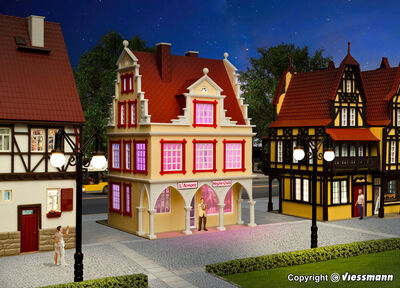 Vollmer H0 - 43871 - H0 Nachtclub „L‘Amore“ mit LED-Beleuchtung - Artikelbild