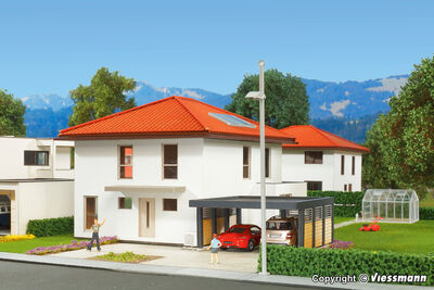 Kibri - 38336 - H0 Kubushaus Mia mit Carport - Polyplate Bausatz - Artikelbild