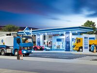Kibri - 38547 - H0 Moderne ARAL Tankstelle - Polyplate Bausatz