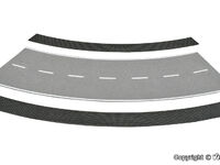 Vollmer H0 - 48238 - H0 Seitenstreifen Kopfsteinpflaster aus Steinkunst, 45°-Kurve, Radius 30 cm