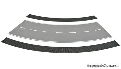 Vollmer H0 - 48238 - H0 Seitenstreifen Kopfsteinpflaster aus Steinkunst, 45°-Kurve, Radius 30 cm - Artikelbild