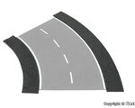 Vollmer H0 - 48239 - H0 Seitenstreifen Kopfsteinpflaster aus Steinkunst, 45°-Kurve, Radius 12 – 15 cm - Artikelbild
