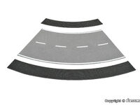 Vollmer H0 - 48239 - H0 Seitenstreifen Kopfsteinpflaster aus Steinkunst, 45°-Kurve, Radius 12 – 15 cm