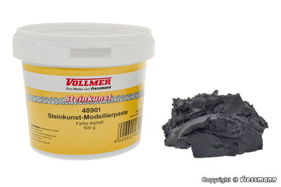 Vollmer H0 - 48901 - Steinkunst-Modellierpaste, Farbe Asphalt, 500 g - Artikelbild