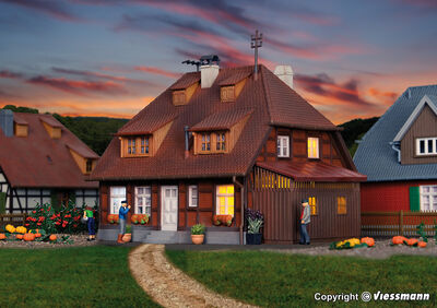 Kibri H0 - 38209 - H0 Haus Mühlenweg im Spreewald inkl. Hausbeleuchtungs-Startset - Artikelbild