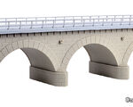 Kibri H0 - 39721 - H0 Steinbogenbrücke mit Eisbrecherpfeilern gerade, eingleisig - Artikelbild