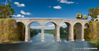 Kibri H0 - 39726 - H0 Rosanna-Viadukt mit Eisbrecherpfeilern gebogen, eingleisig - Artikelbild