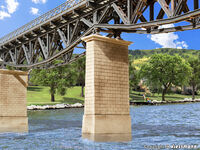 Kibri H0 - 39751 - H0 Gemauerter Viadukt-Mittelpfeiler mit Betonsockel, 2 Stück