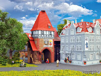Kibri - 12507 - H0 Hotel Ritter mit Stadttor