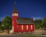 Kibri H0 - 38845 - H0 Landkirche mit LED-Beleuchtung - Artikelbild