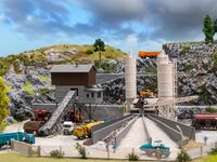Faller N - 222228 - Betonmischwerk mit Kies-Verladesilo