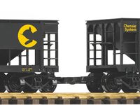 Piko G - 38933 - G 2er Set Schüttgutwagen B&O