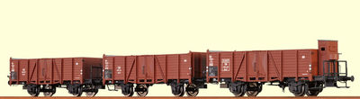 Brawa 48418 Güterwagen Om21 3-tlg. DB Ep. III NEU - OVP - Artikelbild