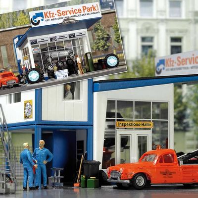 Busch 1062 Reifenhandel mit Abschleppwagen NEU - OVP - Artikelbild