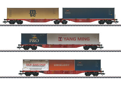 Märklin 47810 Container-Tragwagen-Set DB AG Ep. VI 3-tlg. NEU - OVP - Artikelbild