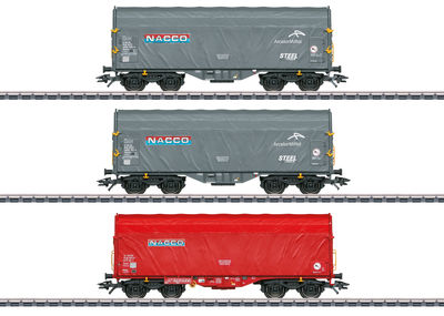 Märklin 47224 Schiebeplanwagen-Set NACCO Ep. VI 3-tlg. NEU - OVP - Artikelbild