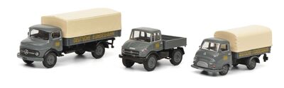 Schuco 452646200 Stückgutverkehr 3er Set DB - grau NEU - OVP - Artikelbild