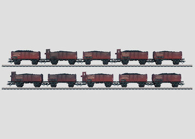 Märklin H0 - 46045 - Set mit 10 offenen Güterwagen. - Artikelbild