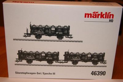 Märklin HO 46390 Set 3 Säuretopfwagen DB EP. III - Artikelbild