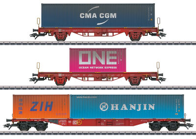 Märklin H0 - 47580 - Container-Tragwagen-Set Lgs 580 - Artikelbild