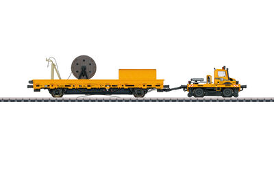 Märklin H0 - 39941 - Zweiwege-Unimog mit Fahrleitungsbauwagen - Artikelbild