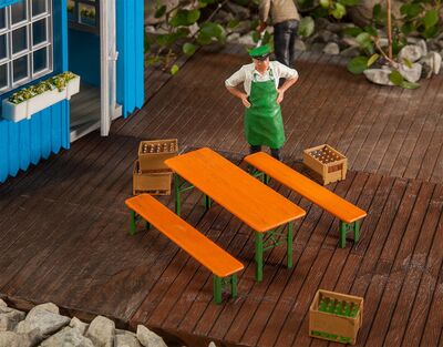 Faller - 333222 - Biertisch und -bänke - Artikelbild