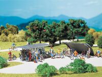 Faller H0 - 180584 - 2 Fahrradständer mit Rädern