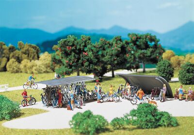 Faller H0 - 180584 - 2 Fahrradständer mit Rädern - Artikelbild