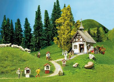 Faller H0 - 130235 - Kapelle mit Wegkreuzen - Artikelbild