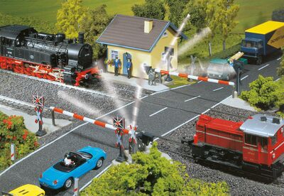 Faller H0 - 120171 - Beschrankter Bahnübergang - Artikelbild
