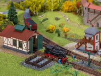 Faller N - 222108 - Set Nebenbahnlokschuppen mit Blockstelle