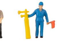 Faller H0 - 180238 - Figuren-Set mit Mini-Sound-Effekt Gleisbauarbeiter & Tremolo
