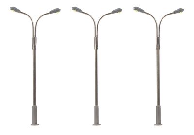 Faller N - 272121 - LED-Straßenbeleuchtungen, Peitschenleuchten, kaltweiß, 3 Stück - Artikelbild