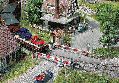 Faller H0 - 120172 - Beschrankter Bahnübergang - Artikelbild