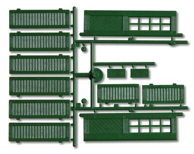 Faller 0 - 333112 - Fensterläden und Türen, grün - Artikelbild