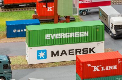 Faller H0 - 180846 - 40 Hi-Cube Container EVERGREEN - Artikelbild