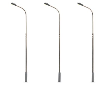 Faller H0 - 180100 - LED-Straßenbeleuchtungen, Peitschenleuchte, kaltweiß, 3 Stück - Artikelbild