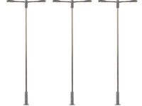 Faller H0 - 180103 - LED-Straßenbeleuchtungen, Ansatzleuchten, kaltweiß, 3 Stück