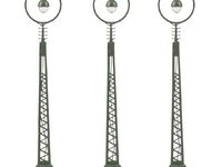Faller N - 272125 - LED-Gittermast-Ringleuchte, kaltweiß, 3 Stück