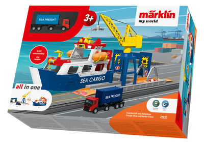 Märklin H0 - 72223 - my world - Frachtschiff und Hafenkran - Artikelbild