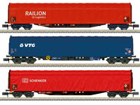 Trix N - 18801 - Schiebeplanenwagen-Set Rilns